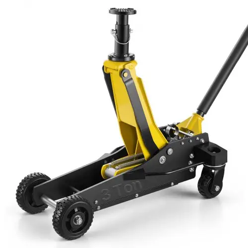 VEVOR hydraulische krik met hefvermogen van 3 ton, aluminium en stalen krik met dubbele zuiger snelhefpomp en verlengkolom, autokrik voor SUV's, hefbereik van 15-59 cm, raceautokrik