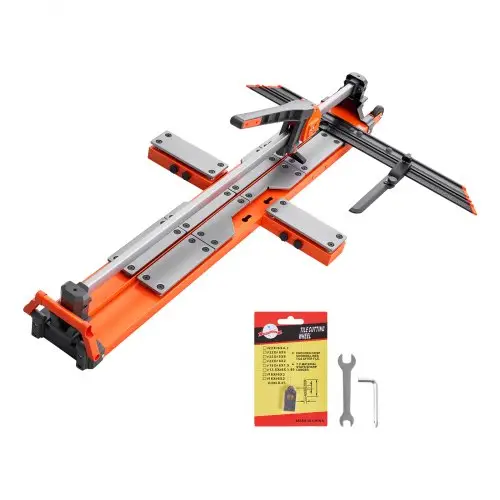 VEVOR Tegelsnijder 1200 mm, Tegelsnijmachine met veerbelaste voet en verstelbare hoekaanslag, snijschijf van wolfraamcarbide, precisie-uitlijnhulp, voor keramische tegels