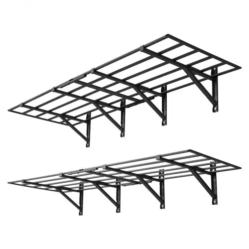 VEVOR 2-delige garageplankenset, 1832x635x305mm, gereedschapsopslag, 362 kg per laag, wandmontage gereedschapshouder, 1832x635 mm plankoppervlak, opbergplanken, metalen plank, gereedschapsorganizer, wandplanken