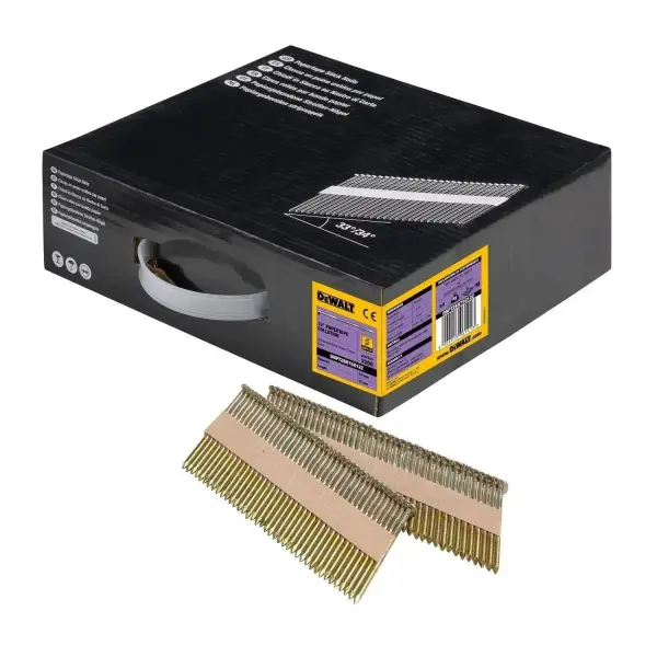 DeWALT 2.8x75mm 33º Papiergebonden Spijkers Verzinkt / Geringd (2200 stuks) - DNPT28R75G12Z