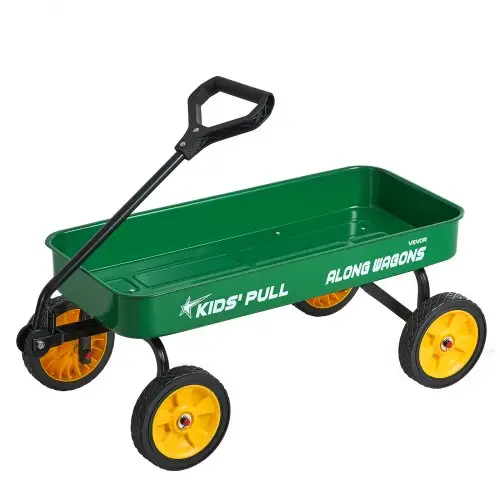 VEVOR bolderwagen voor kinderen vanaf 18 maanden, 1010x480x360 mm, transportwagen met een laadvermogen tot 80 kg, handkar met handvat, ideaal als verjaardagscadeau voor tuinieren, strand & kamperen, groen