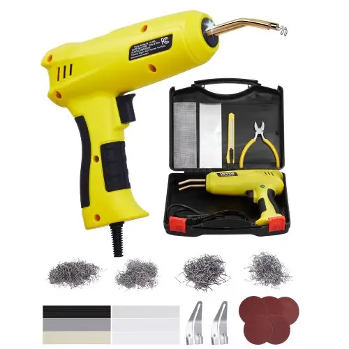 VEVOR Plastic Welder, 220W Plastic Reparatieset met 800 hete nietjes en 56 lasstaven, Laspistool met LED-lamp, Draagtas voor kajaks, speelgoed, autobumperreparatie