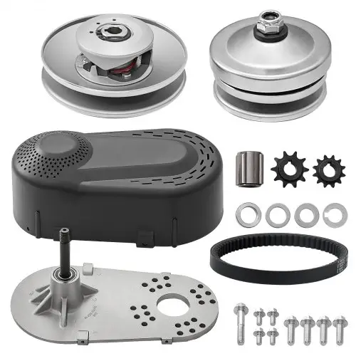 VEVOR aandrijfkoppeling 2-8 pk motor 2000 tpm Hoogwaardige aandrijfkoppeling met asymmetrisch ontworpen wielen en robuuste rubberen riem, koppeling met complete accessoires, voor verschillende motoren