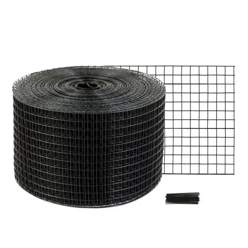 VEVOR 20,3 x 30,5 m vogelbescherming voor zonnepanelen, duivenwerend zonnepaneelgaas met 50 ringdraden, zonnepaneelbescherming met roestwerende PVC-coating, 1,27 cm draadrolgaas