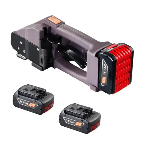 VEVOR elektrische omsnoeringsmachine, voor 0,39"-0,75" PP-PET-banden, draagbare elektrische omsnoeringsmachine met digitaal display, 2 x 4000 mAh op batterijen werkend automatisch omsnoeringsapparaat voor het verpakken van kartonnen pallets