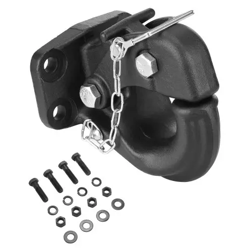 VEVOR-aanhangwagenkoppeling, trekvermogen 13 ton, trekhaak geschikt voor 63,5-76,2 mm ringringen met montagekit, zwarte poedercoating, slijtvast, geschikt voor diverse voertuigen