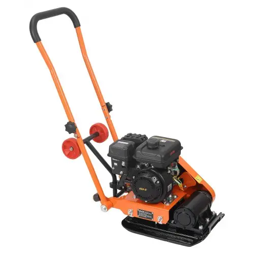 VEVOR benzine trilplaatverdichter, 2 pk (79 cc) motor, 5250 tpm, 8 kN verdichtingsdruk, 410x315 mm plaat, handbediende trilplaat voor bestrating, asfalt en funderingen
