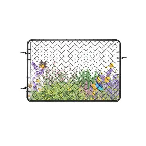 VEVOR tuinpoort, 183x117 cm, geschikt voor tuinhekopeningen van 0,67–1,83 m (B) x 1,83 m (H), hekpoort met kunststof coating, voor boerderijen, palen niet inbegrepen