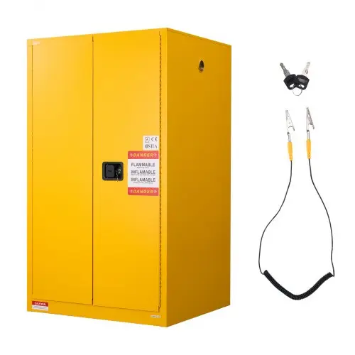 VEVOR Brandbare Opslagkast 246 L, 96,4 x 86,4 x 165,1 cm Brandwerende Kast met Verstelbare Planken, Koudgewalst en Gegalvaniseerd Staal Brandwerende Kast, voor Commercieel en Industrieel Gebruik