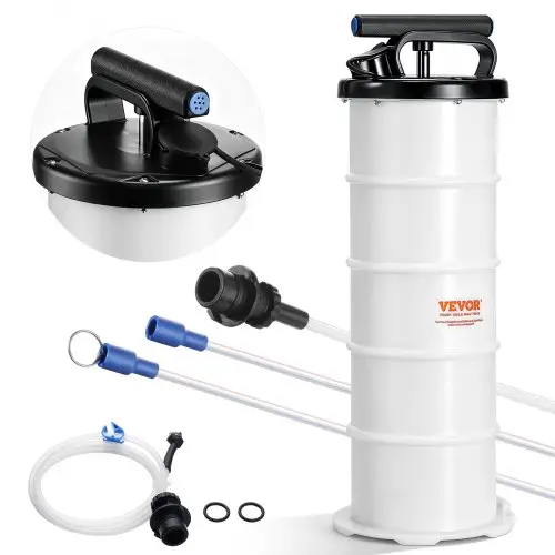 VEVOR Oliezuigpomp 6.5L Handmatige oliezuigpomp Ø200x550mm Olieverversingspomp Autozuigpomp Handpomp Vloeistofzuigpomp Geschikt voor het aanzuigen van motorolie, versnellingsbakolie, remvloeistof