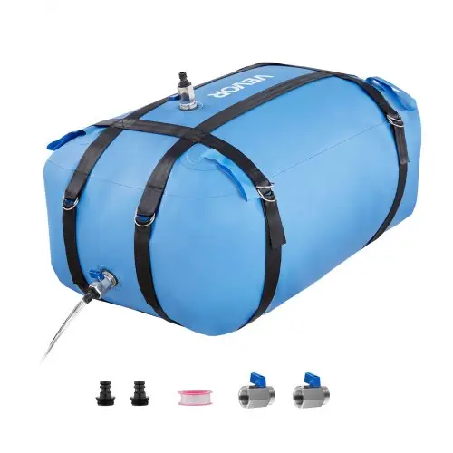 VEVOR Wateropslagzak, 132L TPU zachte waterzak, wateropslagcontainer, lekvrije en slijtvaste RV-watertank voor buitenirrigatie tijdens kamperen