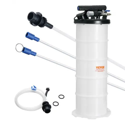 VEVOR Oliezuigpomp 6,5L Handmatige pneumatische oliezuiginrichting 0,4-0,8 MPa Olieverversingspomp Autozuigpomp Handpomp Vloeistofzuigpomp Geschikt voor het aanzuigen van motorolie, versnellingsbakolie, remvloeistof