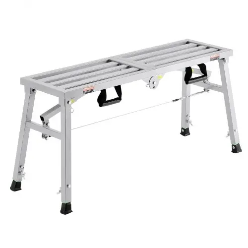 VEVOR Werkplatform 500-740 mm, Opvouwbare trap van gelegeerd staal, Draagbaar werkplatform, Draagvermogen 180 kg, Opstapje voor het schilderen van gipsplaten, schoonmaken, wassen