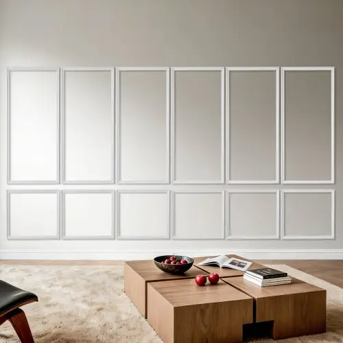VEVOR wandlijstset, 6-delige set 61x61cm en 61x137cm, overschilderbare polystyreen sierlijsten, waterdichte wandlijst, decoratieve wandafwerking, sierlijst voor woonkamer, slaapkamer, huis, wit