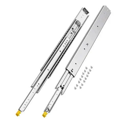 VEVOR 762 mm volledig uittrekbare ladegeleiders, telescopische ladegeleiders, 1 paar, draagvermogen 226,8 kg, zijdelings gemonteerde glijrail met kogellagers en vergrendeling