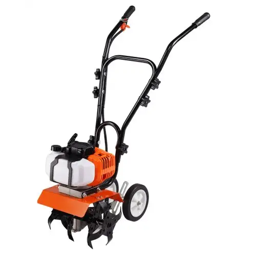 VEVOR Tuinfrees 43CC Motor Aangedreven Motorfrees 300mm Werkbreedte Motorfrees 100mm Werkdiepte Bodemfrees Stalen Werkbladfrees 1110x448x910mm Cultivator
