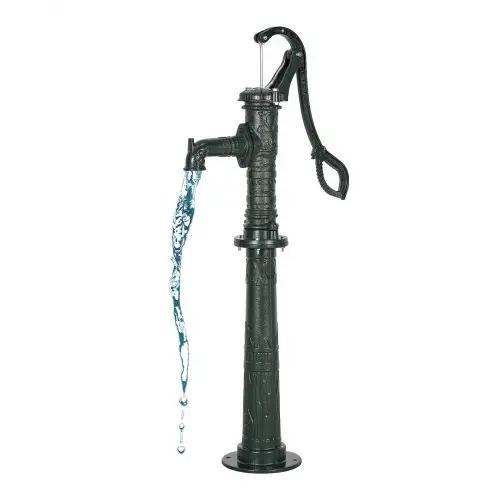 VEVOR antieke vintage handpomp, 6 m opvoerhoogte, nostalgische gietijzeren pomp, bronpomp met verhoogde voet, NPT 1-1/4 inch aansluiting, tuinpomp, voor tuin, vijver, tuin, boerderij, groen