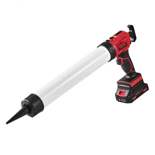 VEVOR Snoerloos Kitpistool Kitpistool (20 V, voor 600 ml patronen, tot 270 kg, 4-snelheden instelbaar, incl. accu en oplader) Compatibel met acrylzuur, lijmen