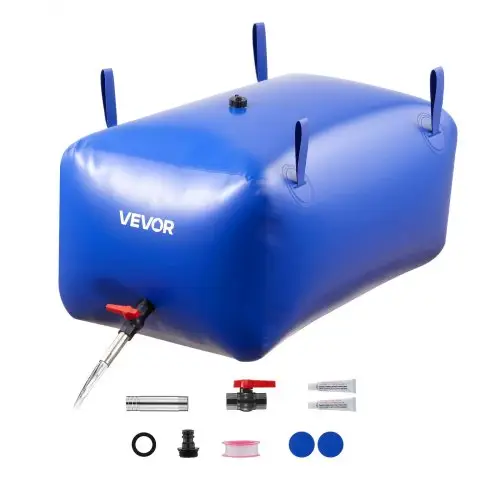 VEVOR Wateropslagzak, 240 L PVC zachtwaterzak, wateropslagcontainer, lekvrije en slijtvaste camperwatertank voor buitenirrigatie, kamperen