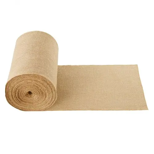 VEVOR Jute Stof, Jute Stof Rol, 50x50 Hoge Dichtheid Brede Natuurlijke Jute Stof Rollen, 355mmx45.7m, voor Decoratie, Ambachten, Bruiloften, Tuinieren, Planten & Bomen Winterhoes