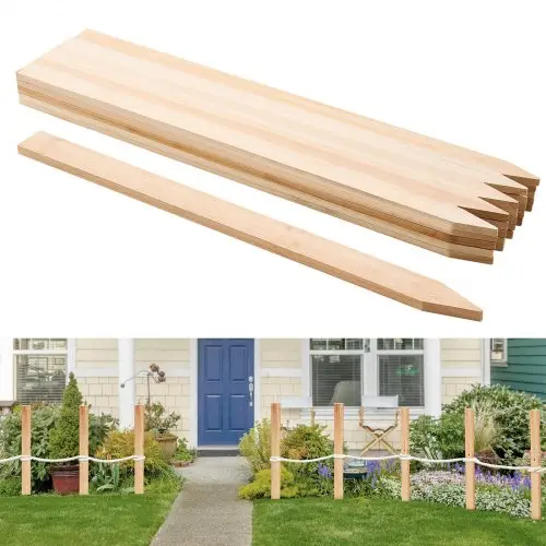 VEVOR Houten Palen, 25 stuks 12,7 x 38,1 x 914,4 mm Houten Palen, Scherpe Puntige Houten Palen, Vurenhouten Hekpalen, Modder Hekmarkeringen, Achtertuingrenzen, Basislijnen