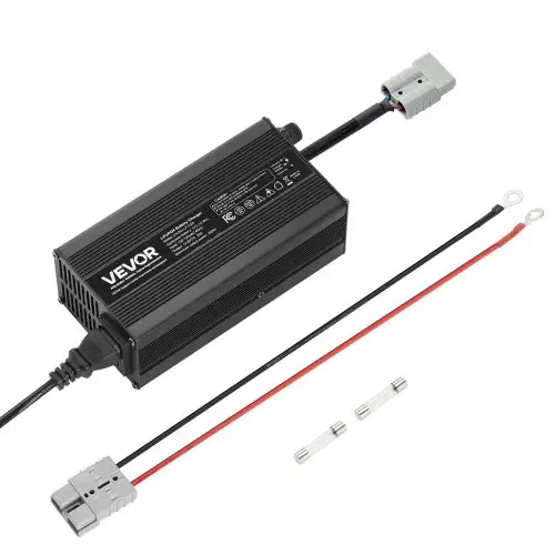 VEVOR 12V 20A acculader, 14,6V DC laadspanning, met Anderson connector, LED display, 0V activering, voor Lithium LiFePO4 deep cycle accu's van boten, campers