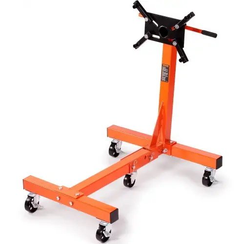 VEVOR Motorsteun, Motorhouder 680 kg, Motorsteun met klauwkrik en transmissiehouder, Motortakel voor autowerkplaatsen met wielen en 508 mm handgreep, Draagbare motortakel, Motorkraan, Reparatiegereedschap, Opvouwbaar