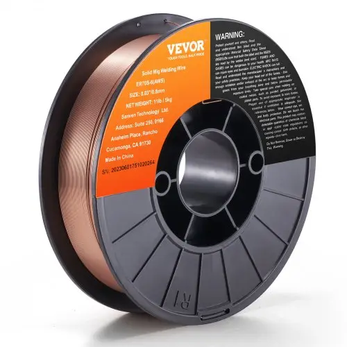 VEVOR 1 rol draad ER70S-6 0,8 mm 5 kg MIG-lasdraad 200 mm spoeldiameter Lasdraadrol 490-670 MPa treksterkte Ideaal voor het lassen van koolstofstaal