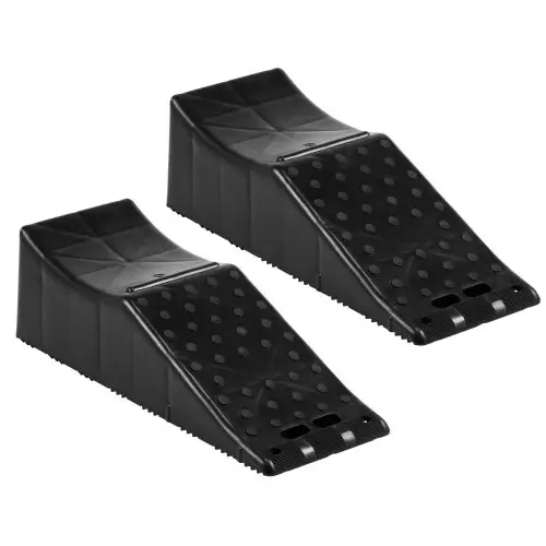 VEVOR 2 stuks auto-oprit, laag profiel oprit, 9 ton laadvermogen, 14 cm hefhoogte auto-oprit, heavy-duty bandenoprit voor olieverversingen, liftonderhoud