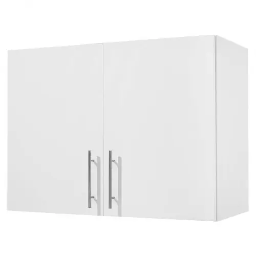 VEVOR wandkast voor de wasruimte, 2-laags wandkast met verstelbare plank, keukenkast met 2 deuren, voor keuken, badkamer, wasruimte, 40,6 x 81,3 x 61 cm (D x B x H), bovenkast wit