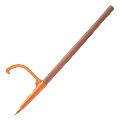VEVOR vellifter, 1180 mm, houtlifter met houten handvat, robuuste houtdraaier met max. 45,7 cm opening, roestbestendige houtdraaier met kantelhaak, velhulp voor het rollen, tillen en draaien van boomstammen