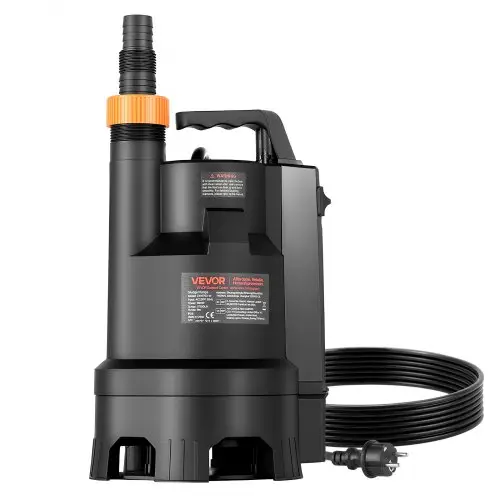 VEVOR 690W Dompelpomp, 17500L/u, PP-GF20 Vuilwaterpomp voor afvalwater, vuil water en schoon water met automatische vlotterschakelaar, 9m opvoerhoogte, voor zwembaden, vijvers en overstroomde gebieden