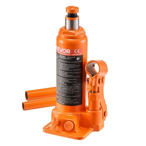 VEVOR hydraulische fleskrik met 4 t capaciteit, 185-350 mm hefbereik, fleskrik met lassysteem voor auto-pick-up SUV autoreparatie, fleskrik zwaar uitgevoerd