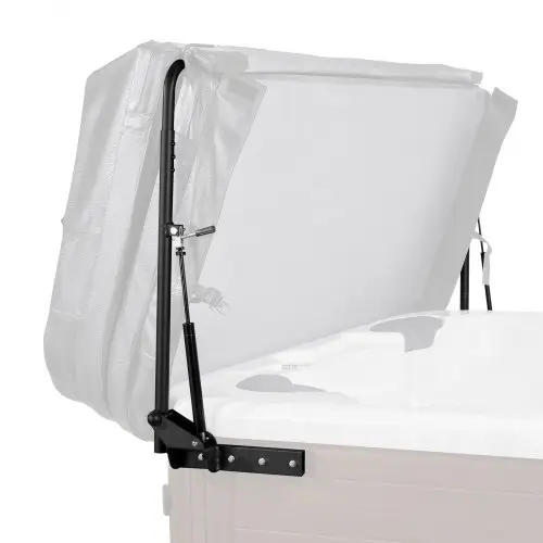 VEVOR hydraulische afdekhoeslifter voor jacuzzi's, aluminium buizen 190-250 cm, voor rechthoekige modellen, 175-245 cm breed, 150-300 mm hoekradius, zelfvergrendelend, 3 zijhaken, afgeronde randen.