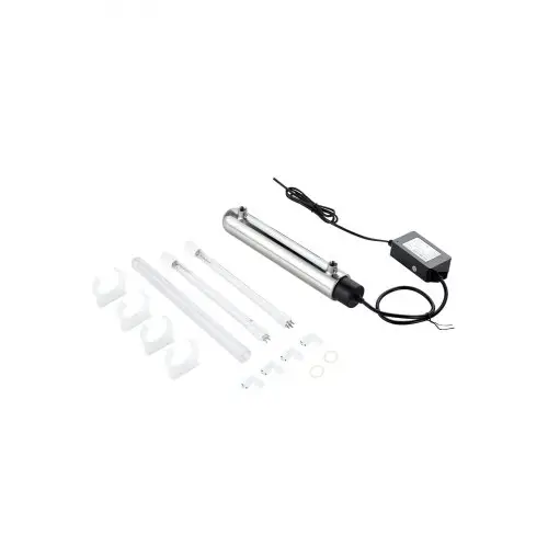 VEVOR UV-waterzuiveraar 3.785 l/min Veelzijdige ultraviolette waterzuiveraar met filter met roestvrijstalen behuizing, UV-waterfilter voor het hele huis met kwartsmantel, geschikt voor douchen/drinken/schoonmaken