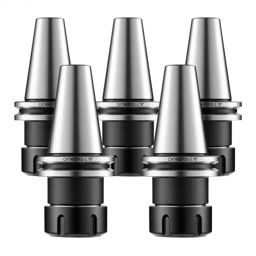 VEVOR CAT40 ER32 5-delige precisiespantangset voor frees- en boormachines, max. 4000 tpm, nauwkeurigheid van 0,0004 inch (ca. 0,0004 inch), inclusief opbergdoos, gelegeerd staal