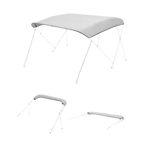 VEVOR Bimini Top vervangingshoes voor boten van 91-96 inch, 600D polyester, grijze boothoes met ritssluiting, opbergtas, windbestendigheid niveau 3-4 en opvouwbaar ontwerp, frame niet inbegrepen