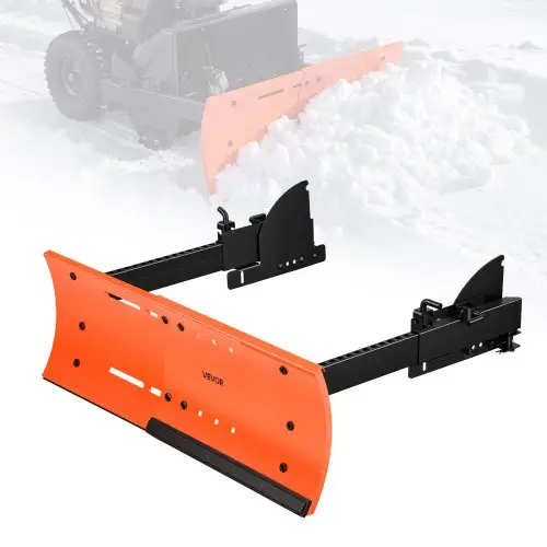 VEVOR sneeuwploegopzetstuk, 559-813 mm breedte verstelbaar, oranje, geschikt voor de meeste sneeuwblazers, dubbele bedrijfsmodus, afneembaar blad van koolstofstaal, efficiënte sneeuwruiming