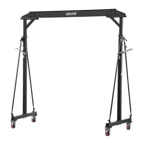 VEVOR mobiele portaalkraan met een hefvermogen van 997,9 kg, in hoogte verstelbare stalen laadkraan van 243-363 cm, robuuste werkplaatskraan inclusief 360° zwenkwielen met remmen, laadkraan voor magazijn, werkplaats, bouwplaats en fabriek.