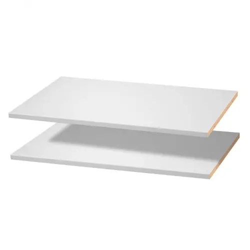 VEVOR Plankplank 2-delig, op maat gesneden voor kastsystemen, veelzijdige kastplank voor kasten, vitrinekasten, houten kastplankpaneel wit