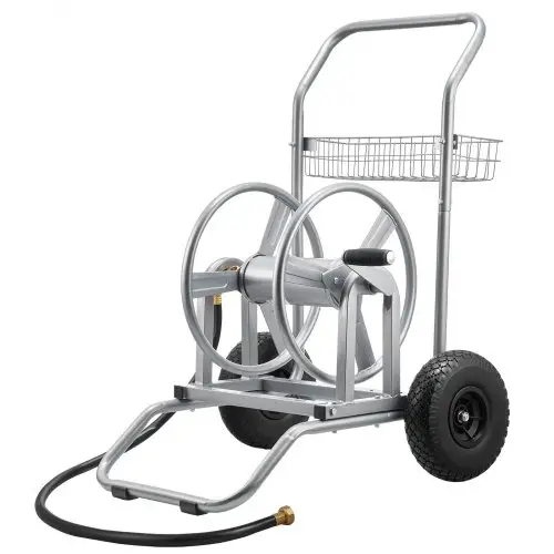 VEVOR Slangwagen, 6096/9144cm Tuinslangwagen, Slanghaspel met Twee Wielen, Handvat & Opbergmand, Multifunctionele Slanghaspel voor Tuin, Auto 675x610x900mm