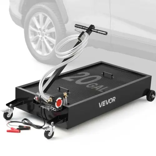 VEVOR Low Profile Olieverversingscanister, 75 liter inhoud, olieopvangbak met elektrische pomp en 2,2 m slang, geschikt voor auto's, SUV's, vrachtwagens, motoren, terreinwagens, metaal