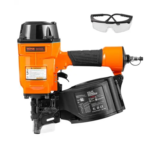 VEVOR Coil Siding Nailer MCN70, 1-3/4" tot 2-3/4" 15 graden pneumatische gevelbekledingsspijkermachine, 70-120PSI Air Coil Siding Nailer voor pallets, kratten, frames, panelen en hekken