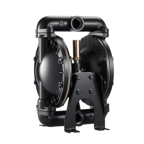 VEVOR pneumatische dubbelmembraanpomp, 132 l/min, 25,4 mm inlaat en uitlaat, pneumatische afvalolie-transportpomp, max. 114 psi, behuizing van aluminiumlegering, voor diesel, vet, kerosine, benzine en olie