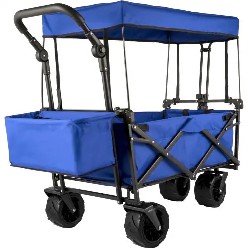 VEVOR Opvouwbare Wagenwagen Product Afmetingen 92,7 x 54,3 x 98,5 cm Multifunctioneel Opvouwbare Tuinwagen Max. Draagvermogen 100 kg Opvouwbare Tuinwagen, voor Strand / Tuin / Sport / Vissen / Park