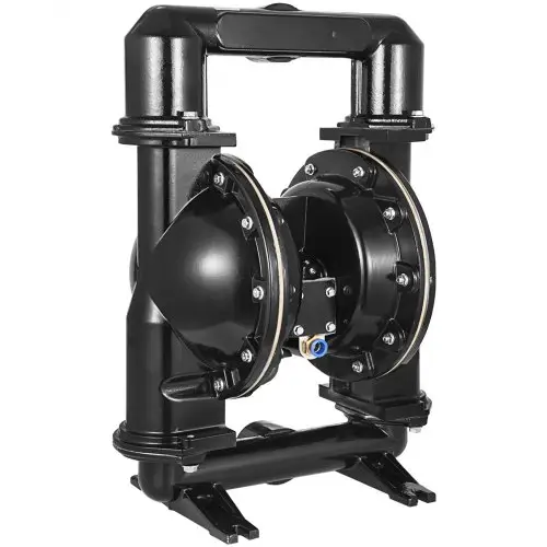 VEVOR Luchtbediende dubbelmembraanpomp, 2-inch inlaat en uitlaat, aluminiumlegering behuizing, 285L/min (75GPM) en max. 120 PSI, nitrilmembraantransportpomp voor aardolie, diesel, olie en vloeistoffen