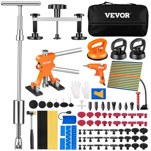 VEVOR 107-delige deukreparatieset met zuignaplifter, brugtrekker, 2-in-1 slaghamer, 50 trekstrips en 6 brugtrekkers, deukverwijderingsgereedschap voor auto's