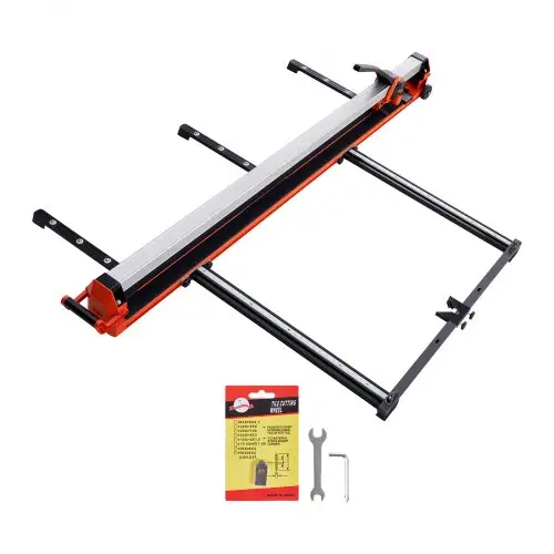 VEVOR Tegelsnijder 1600 mm, Tegelsnijmachine met rail en schuifkop, precisie-uitlijnhulp, wolfraamcarbide snijschijf, steunpoten met wielen, keramische, vloer- en wandtegels