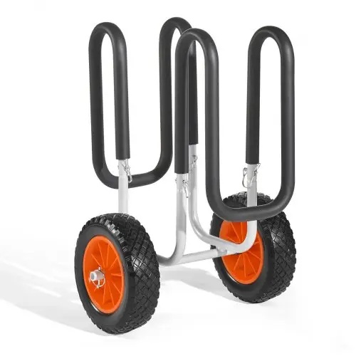 VEVOR Transport Trolley, 68 kg, Stand Up Paddle Board Trolley met 25,4 cm massieve rubberen banden, schuimvulling, spanband, ideaal transporthulpmiddel voor paddleboards en surfplanken, 520 x 500 x 680 mm