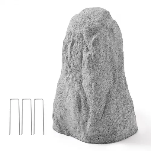 VEVOR Cover Rock, kunstmatige afdekking voor buiten, realistische steenlook, tuinrots, kunstmatige rots van polyresin voor landschapsarchitectuur, tuindecoratie, transformatorhuis grijs, 355x390x595mm